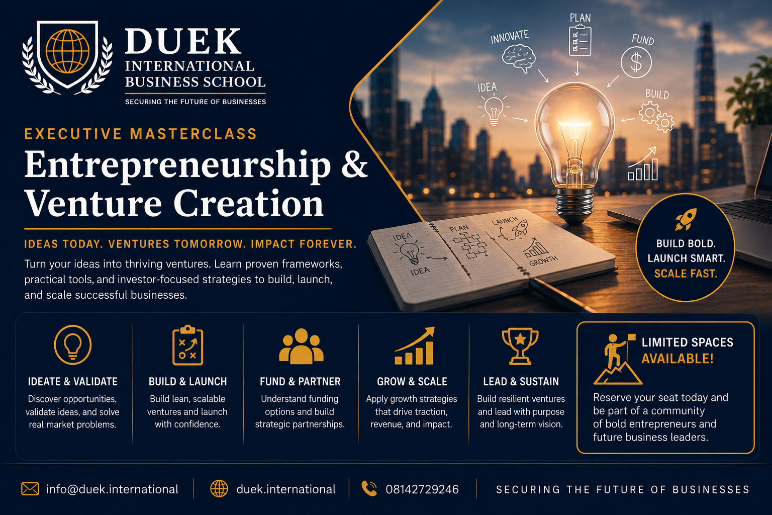 Executive Masterclass in Entrepreneurship & Venture Creation